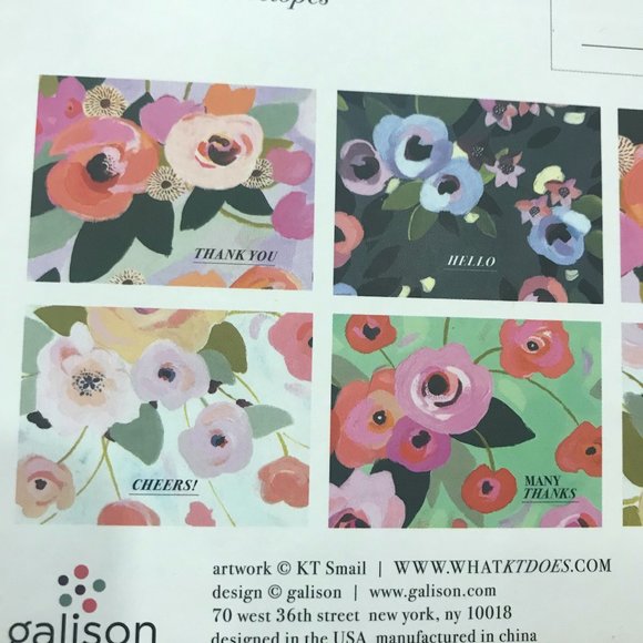 KTSMail Painted Petals Notecards Greeting Card Set - Picture 9 of 10